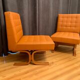 A pair of armchairs by ludvik volak, drevopodnik holesov, czechoslovakia, 1960s