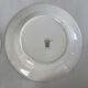 Set of 6 blue and green ironstone deep plates, French earthenware.