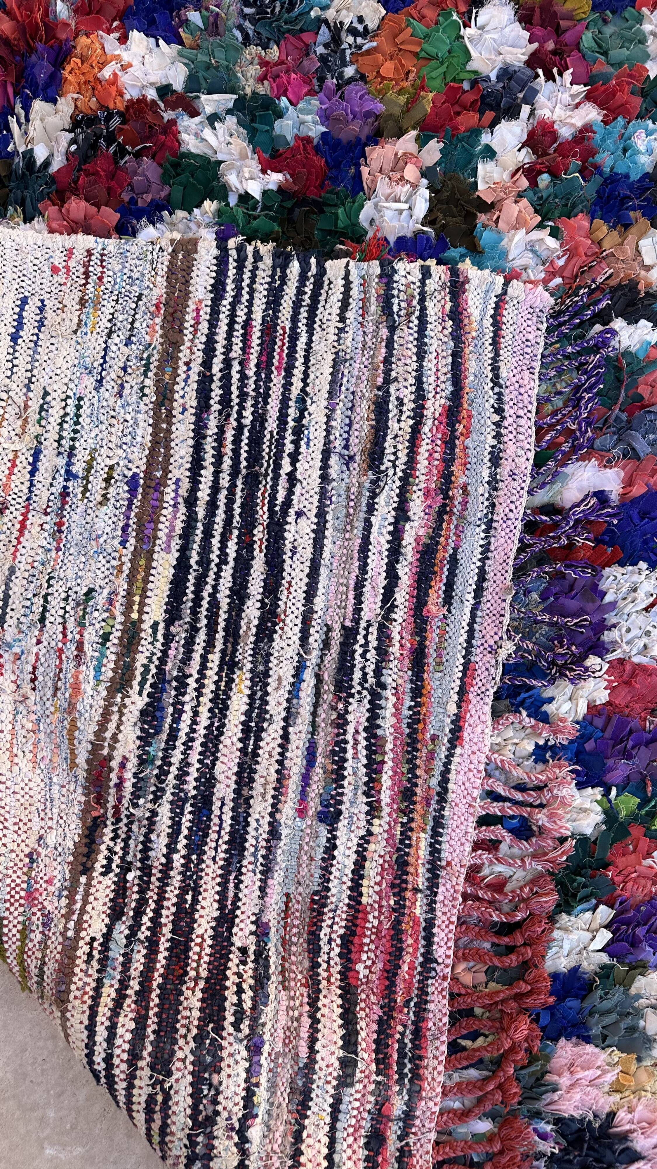 Tapis Marocain Boucherouite coloré - 138 x 260 cm