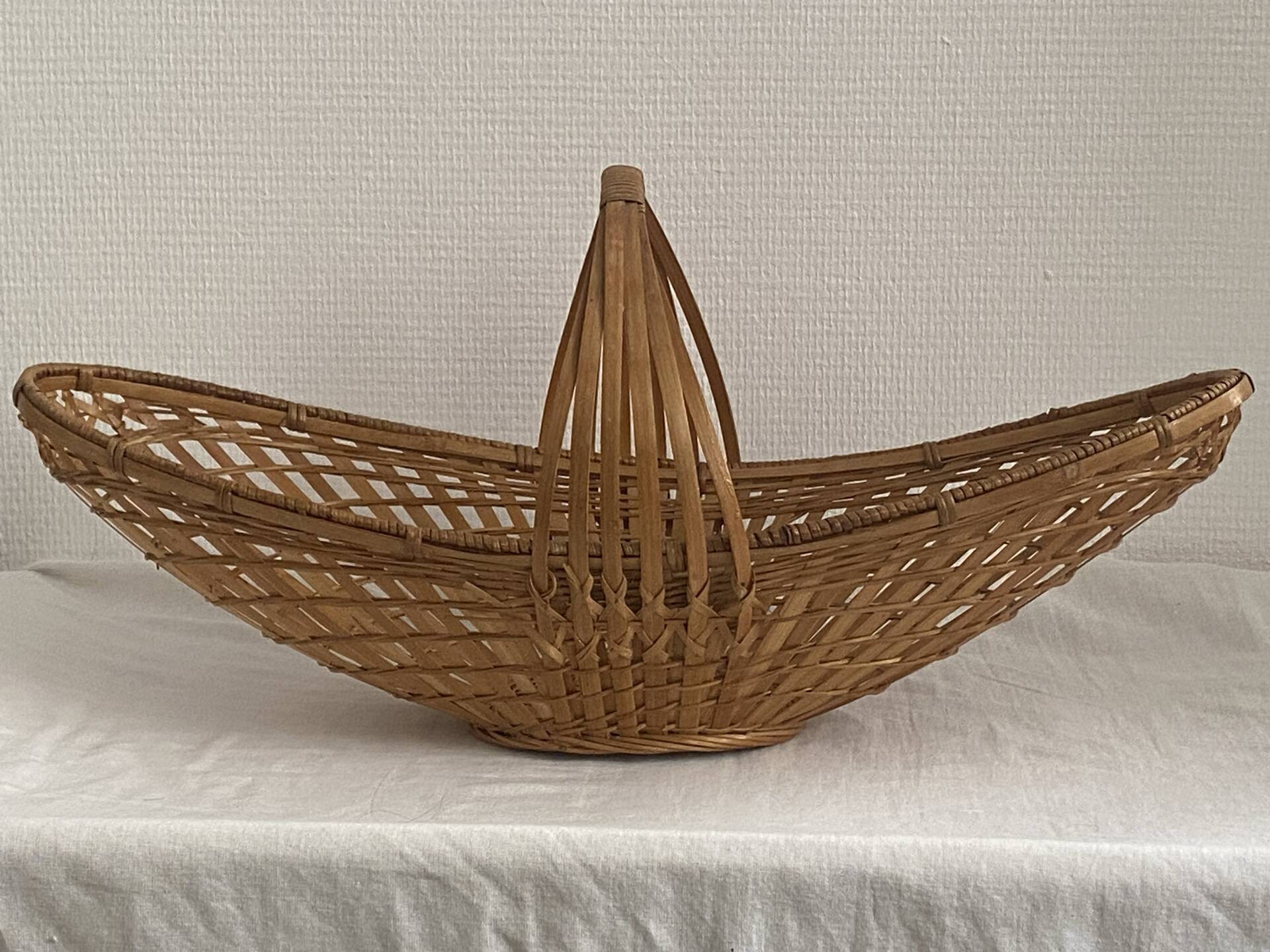 Large wicker flower basket