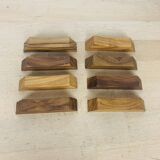 8 porte-couteaux en bois d'olivier