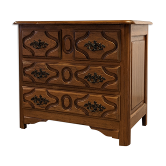 Parisian oak chest of drawers