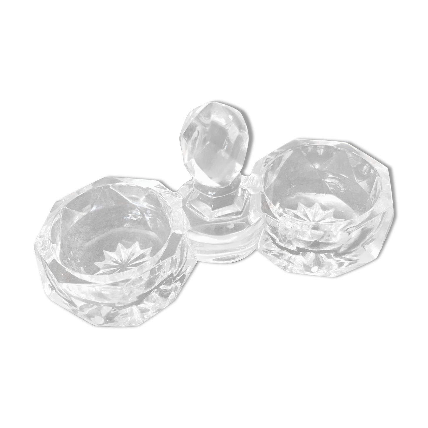 Saleron of table in crystal of saint louis star decoration