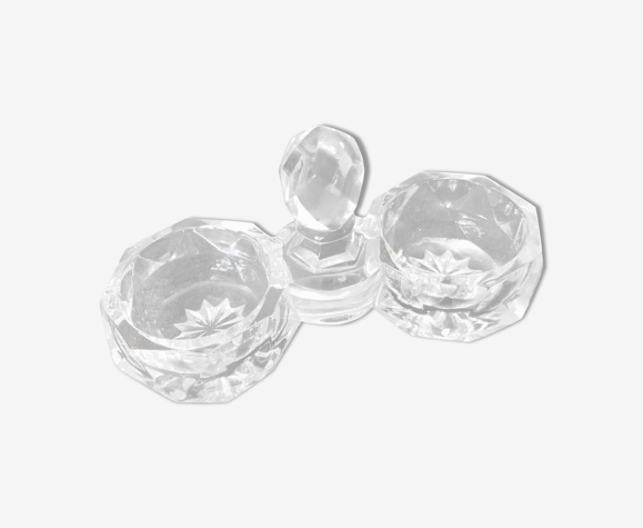 Saleron de table en cristal de Saint Louis décor d’étoile