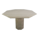 8-sided mid-century travertine dining table, 1970s