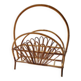 Rattan magazine holder