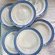 6 pastel blue soup plates in céranord st amand earthenware - languedoc model - lot 1
