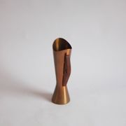 Copper and teak vase by Dahlmann, Germany 1950s