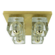 mid century peill & putzler brass CEILING LIGHT with 4 glass cubes 1960s/70