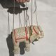 Set of 5 antique Anglo Indian elephant marionettes, puppets