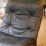 Fauteuil Siesta, Ingmar Relling, cuir anthracite