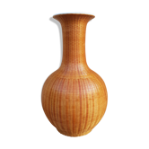 Vase paille tissée