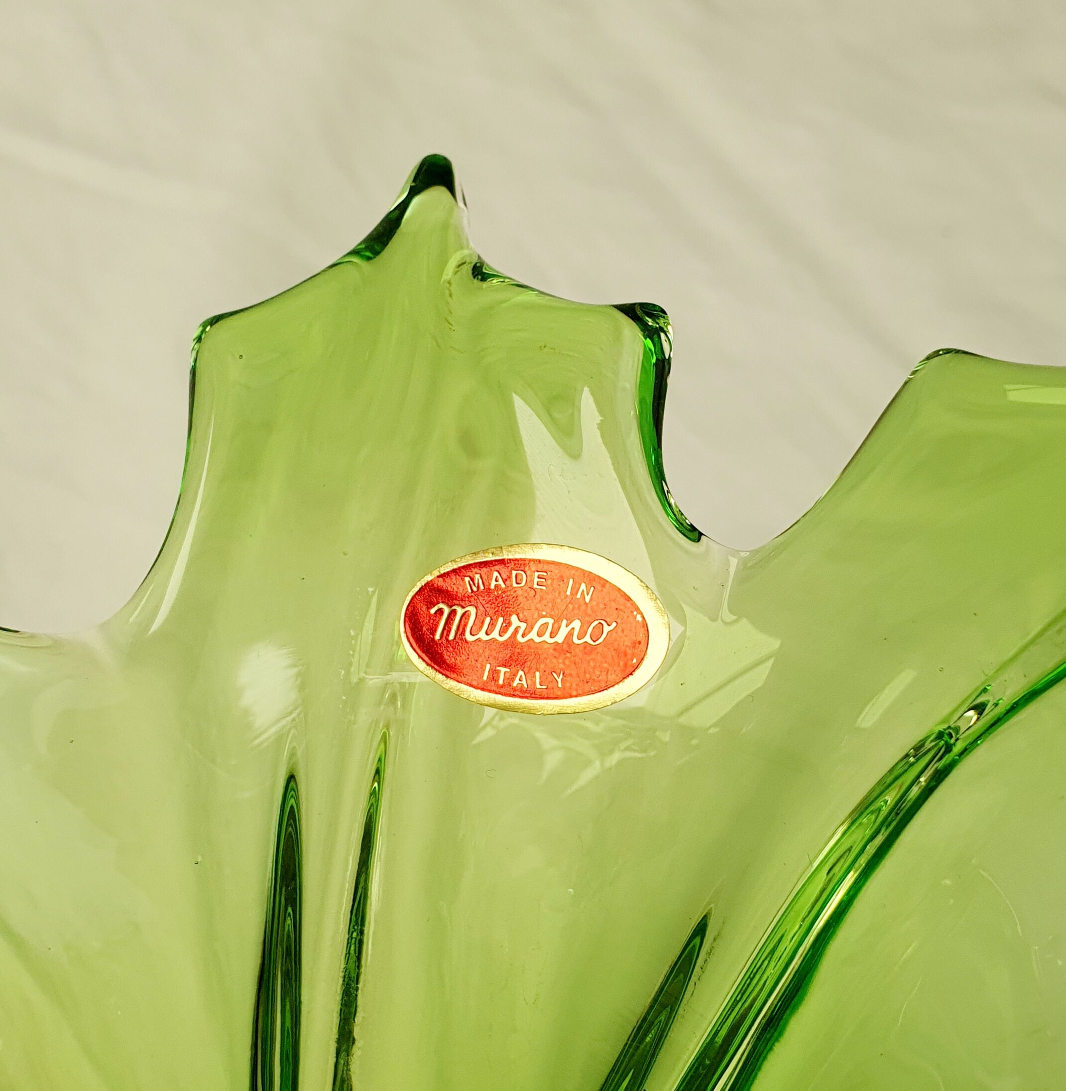Vase Sommerso Floral Murano 1970 Italie