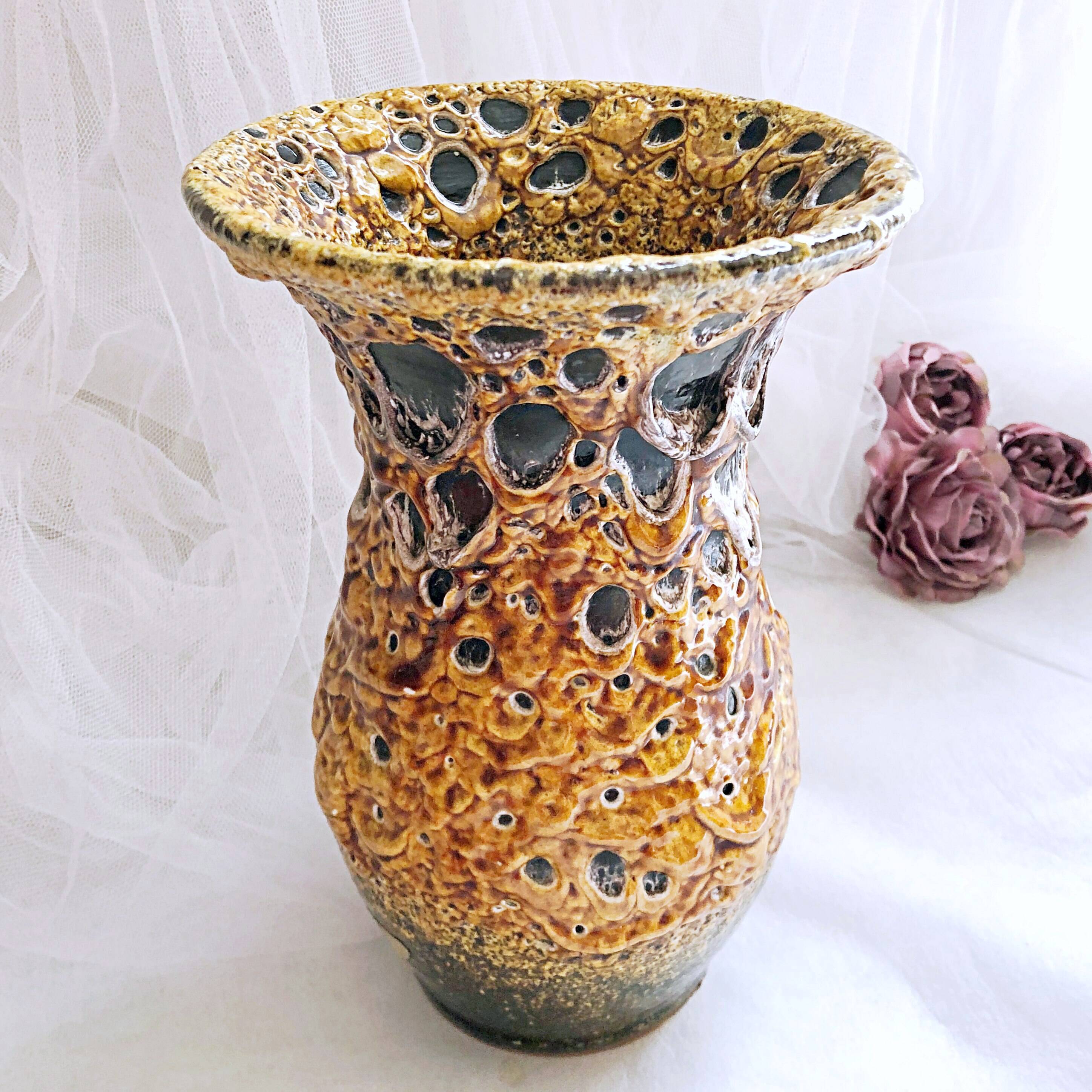 Handmade Emeaux Honey Tupilier Vase 22 cm