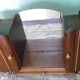 Art Deco extra furniture 1920/1940 to install or fix, wooden, central mirror, 2 doors, 1 drawer