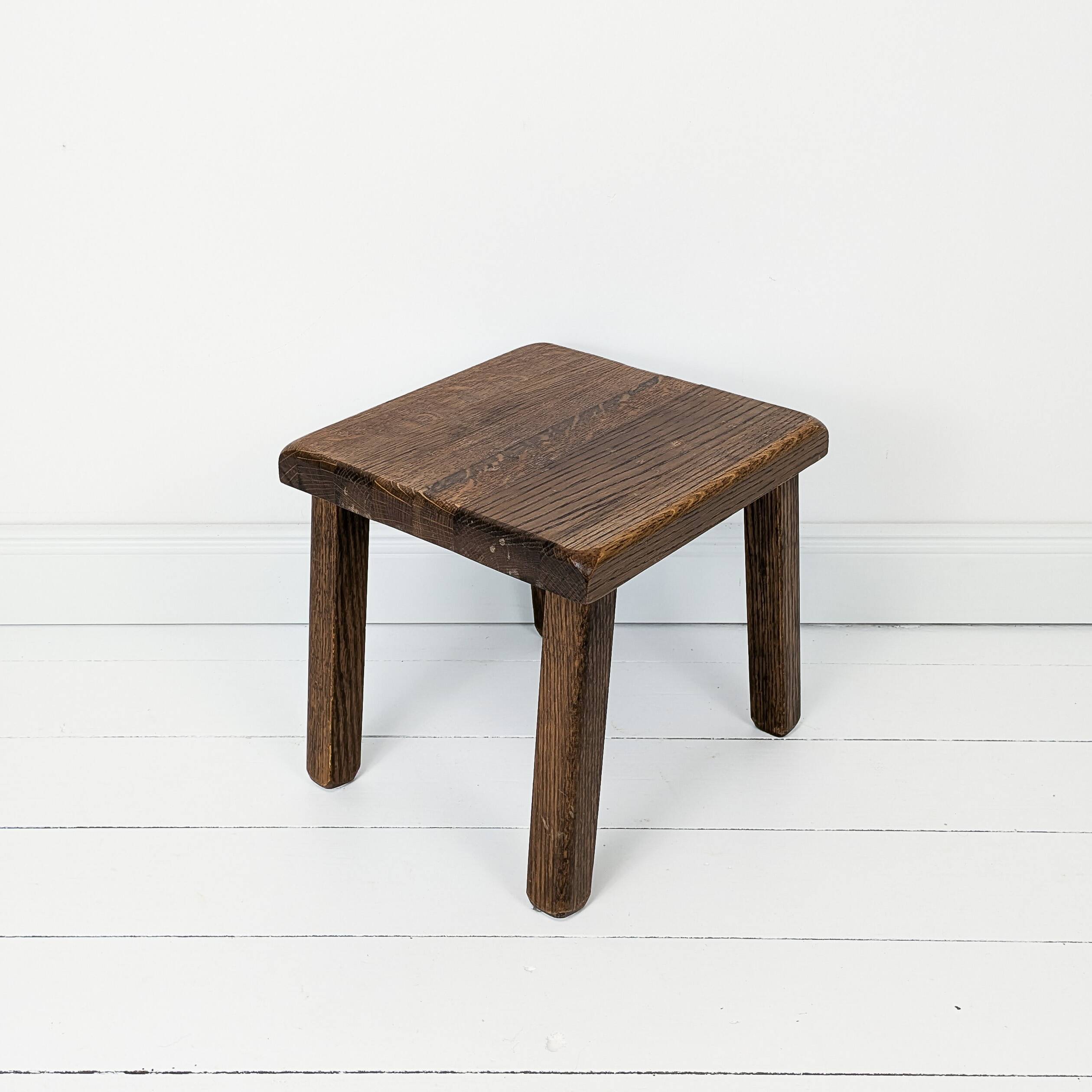 Vintage Table d'appoint Bois massif Chêne Banque de fleurs Table à fleurs Table basse Mid Century ca