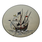 Longwy plate no. 446 signed Mignon