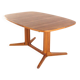 Large oval extendable dining table Gudme Danish design in teak - restored