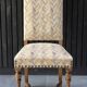 Restored and reupholstered antique chair with character