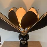 ▪️The Dolphin Lamp Jennings Lotus Lampshade Hollywood Rengency
