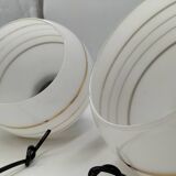 Paire de suspensions opaline