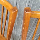 Série de 5 chaises bistrot Baumann signées anciennes