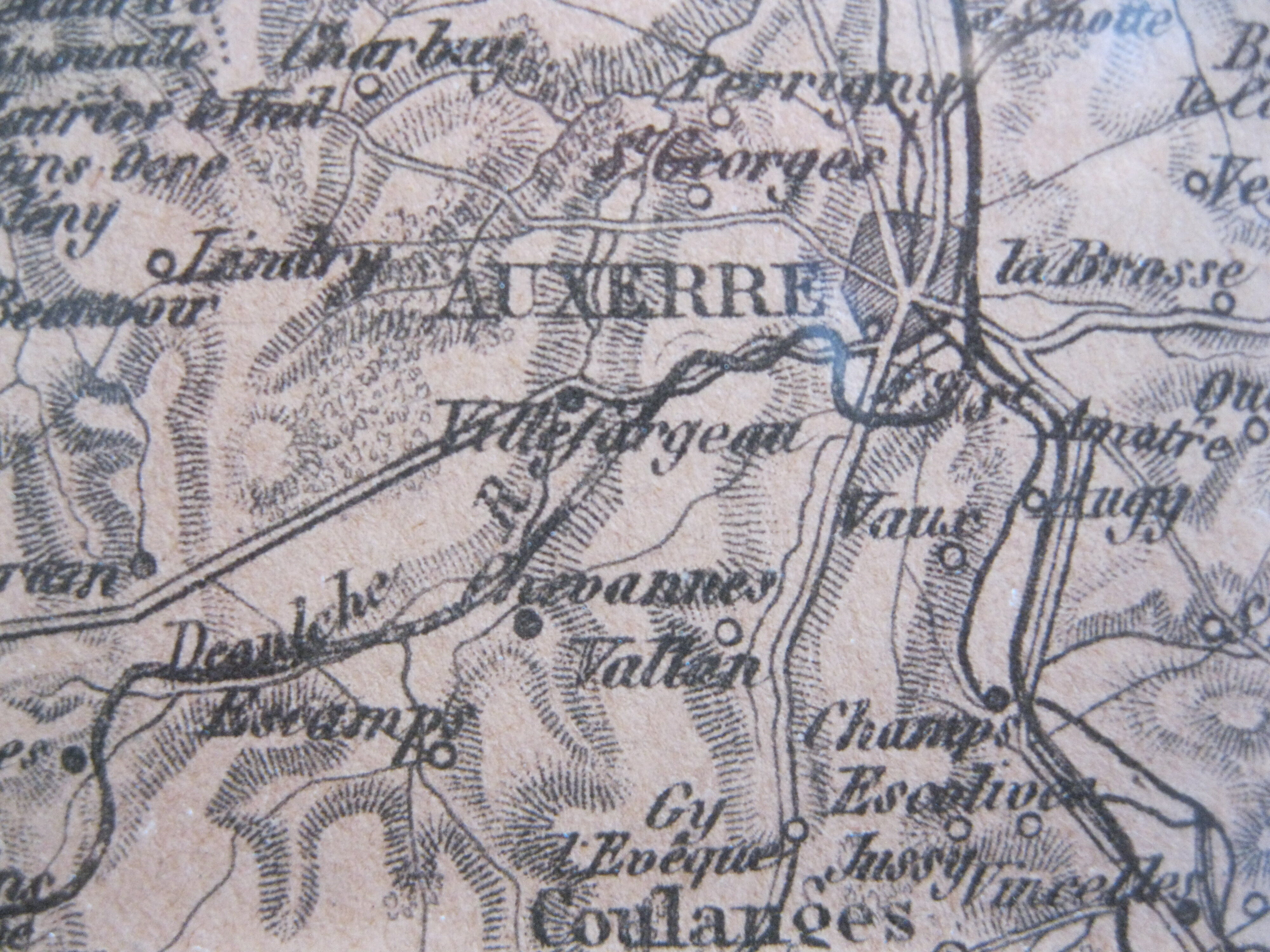Engraving 19th France region of Yonne