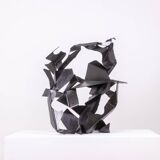 Jean Campa. Abstract sculpture in patinated iron. 1980s.