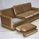 1970s, Danish 3-seater sofa, honey yellow furniture velour.