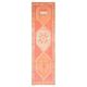 Vintage Turkish hand-knotted wool cotton orange runner rug 96x339