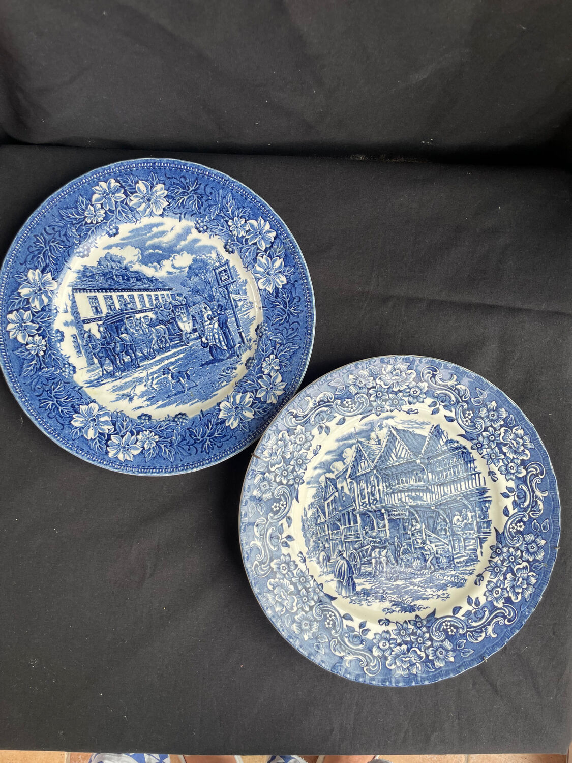 Tudor ware home décor old blue english porcelain plate