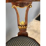 Pair of mid-century empire style seat chairs