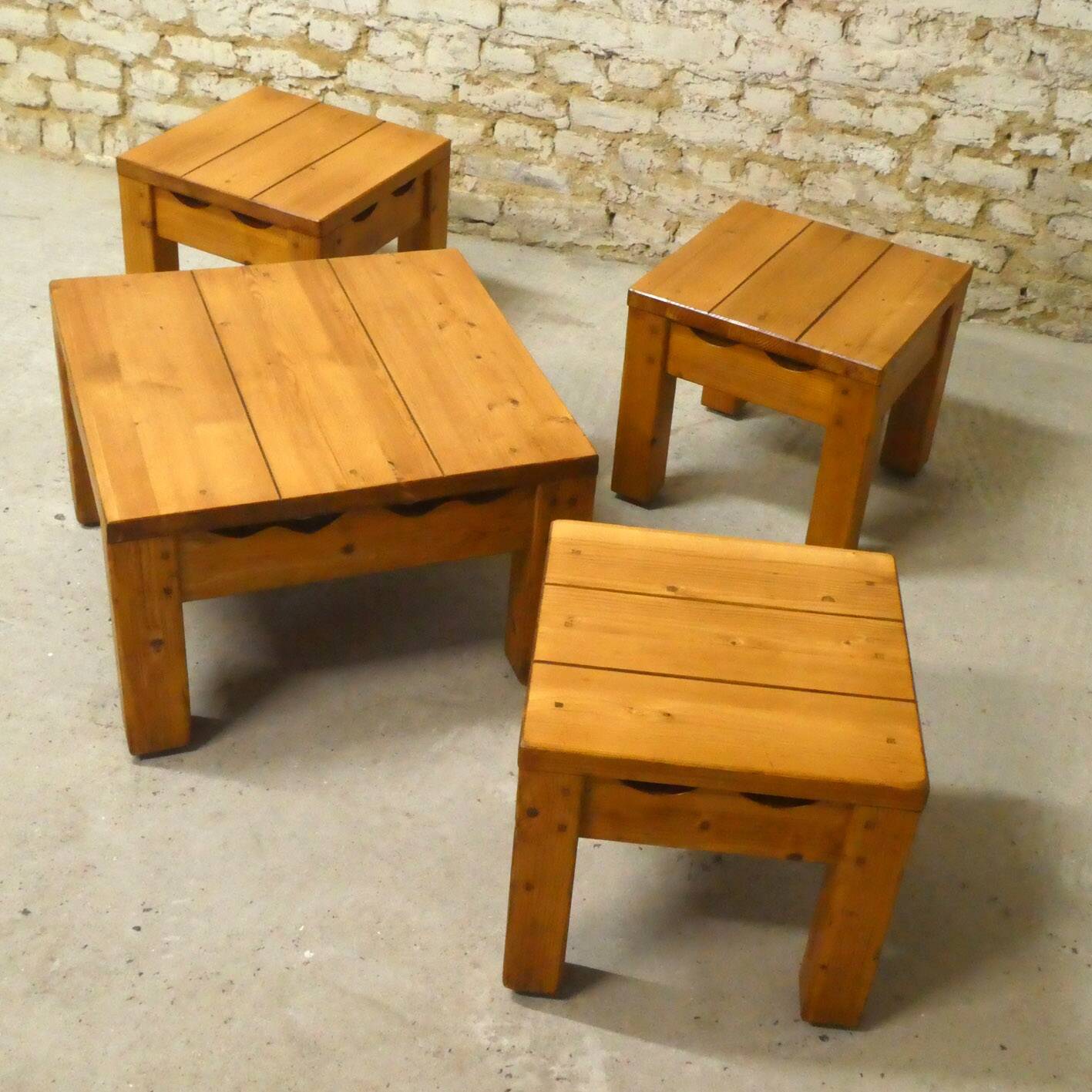 pine living room set, 1980