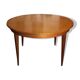 Table ronde rallonge intégrée vintage