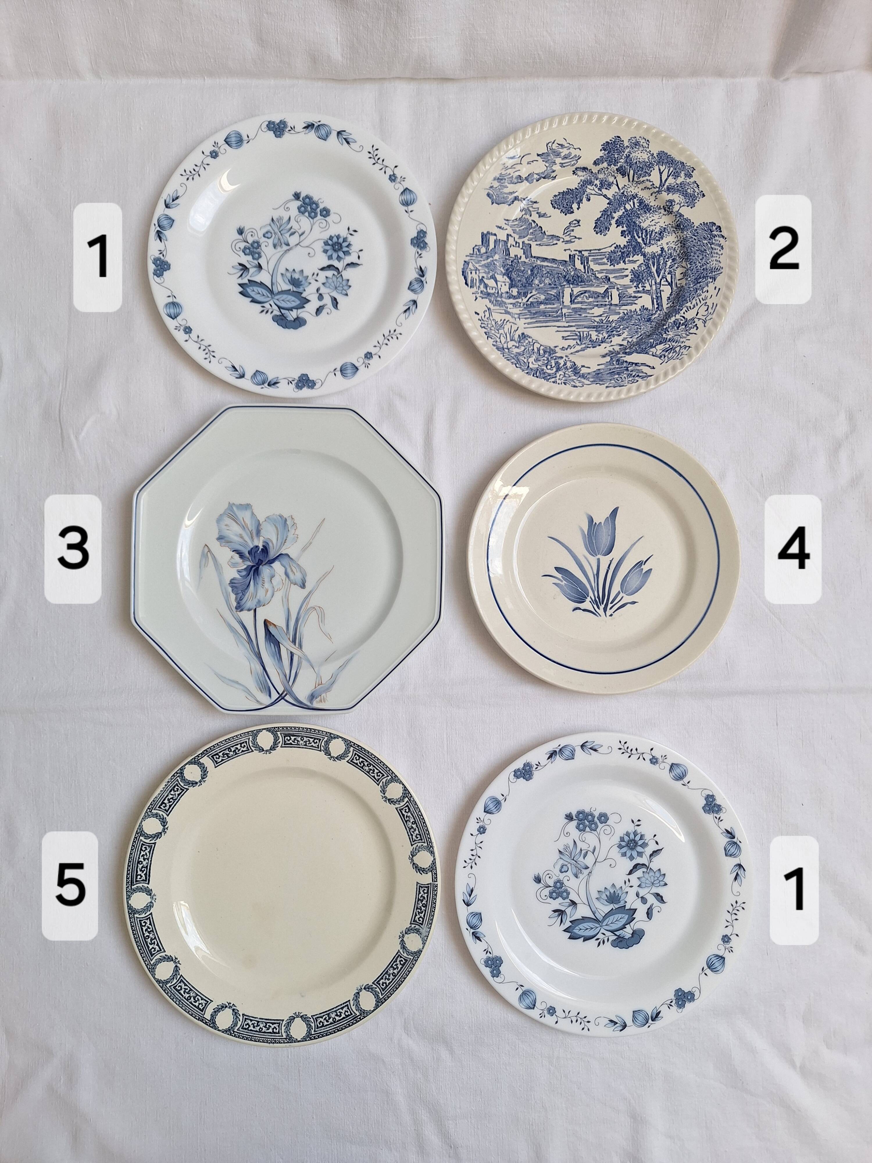 Vintage blue dinner plates
