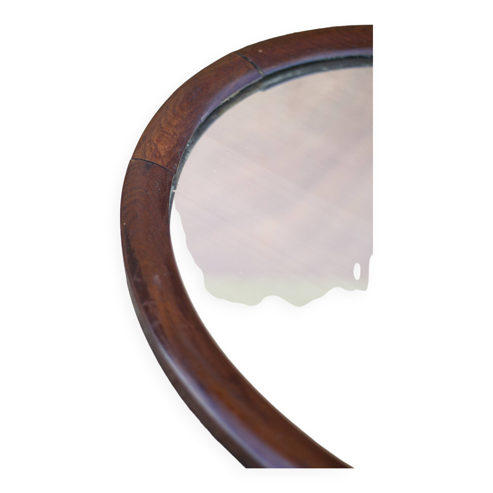 Vintage mirror, wall mirror, oval mirror, old dressing table mirror