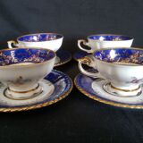 10 cups batch with porcelain saucers from Bavaria D-RW Weissenstadt