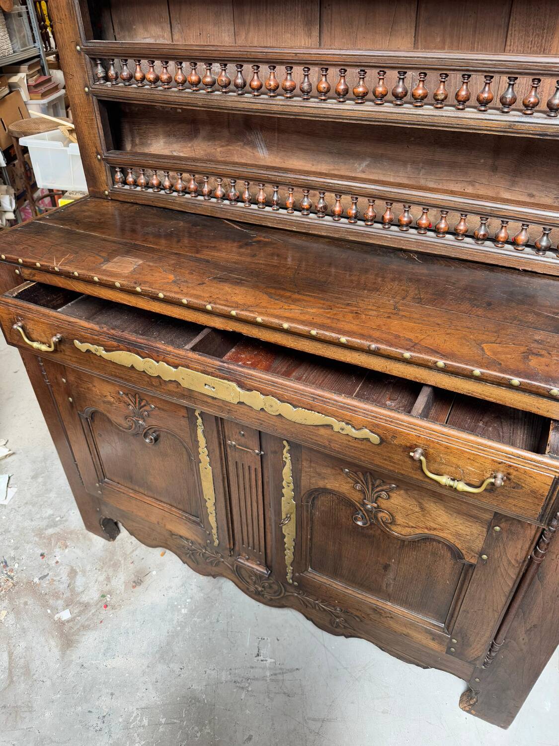 18th Century Breton Sideboard – Two Bodies in Solid Oak