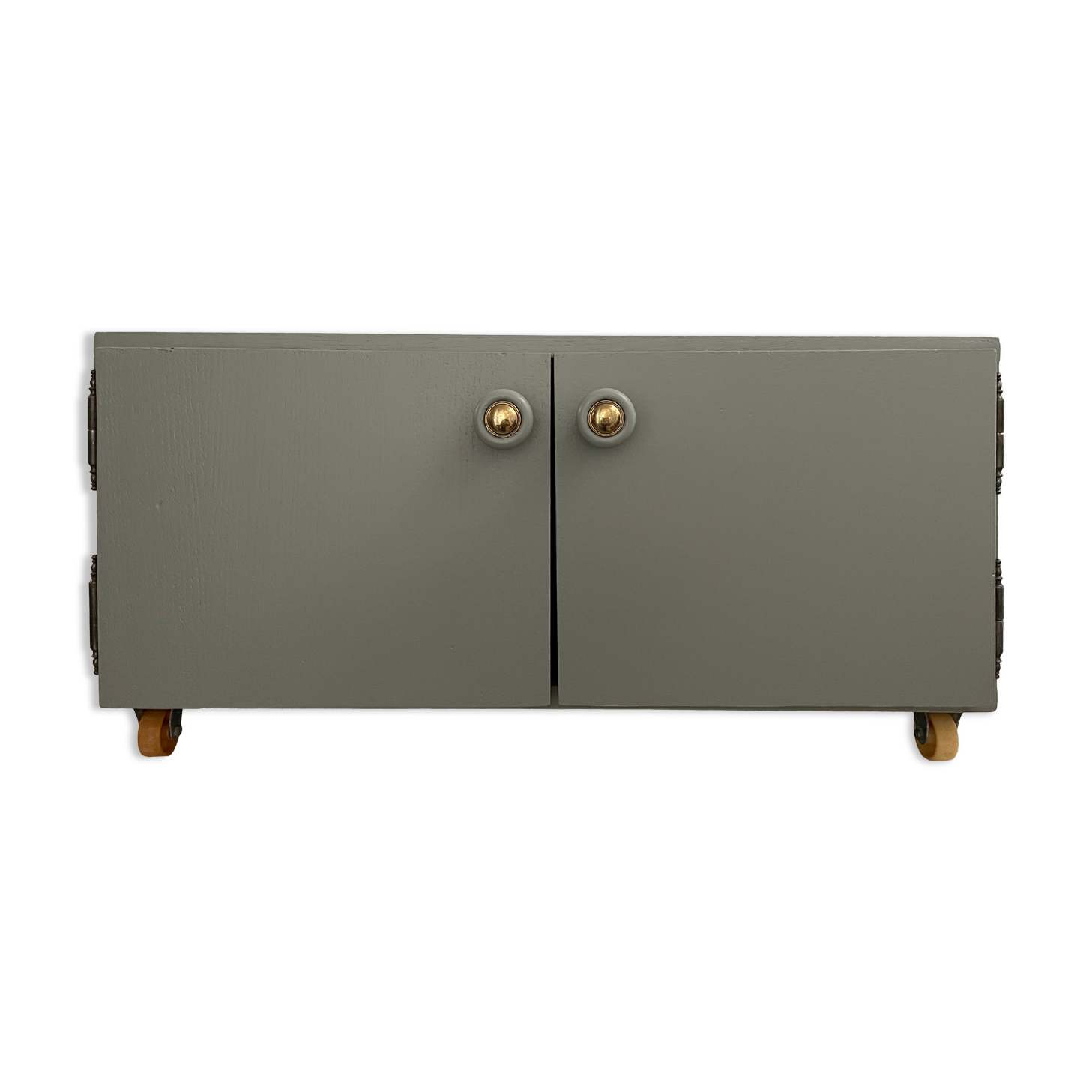 Antique low furniture restyled on wheels