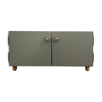 Antique low furniture restyled on wheels