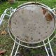 Paire de fauteuils de jardin anciens fer plein métal