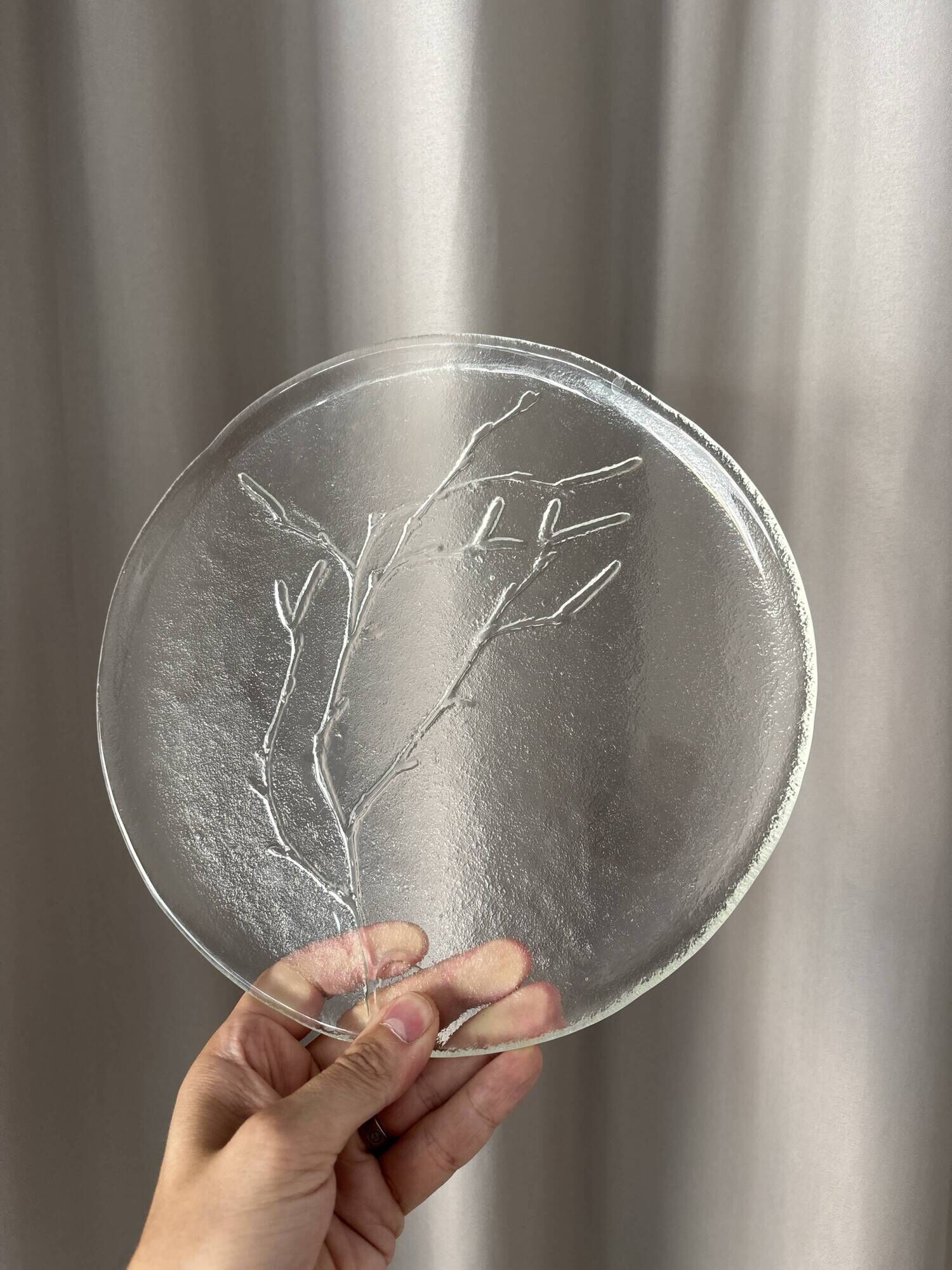 Vintage Humppila ‘Koivunoksa’ Glass Plate by Kaija Aarikka – Finland