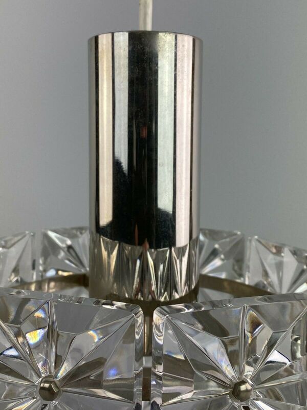Suspension en verre lampe lampe kinkeldey space age 60s 70s