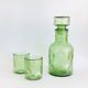 Carafe et 3 verres vintage en verre