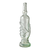 Bouteille en verre Legras "main transparente" vers 1920, carafe ancienne