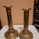 Pair of golden candle holders