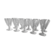 Set of 10 vintage 1970s crystal water or wine glasses