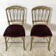 Paire de chaises charivari en bois doré