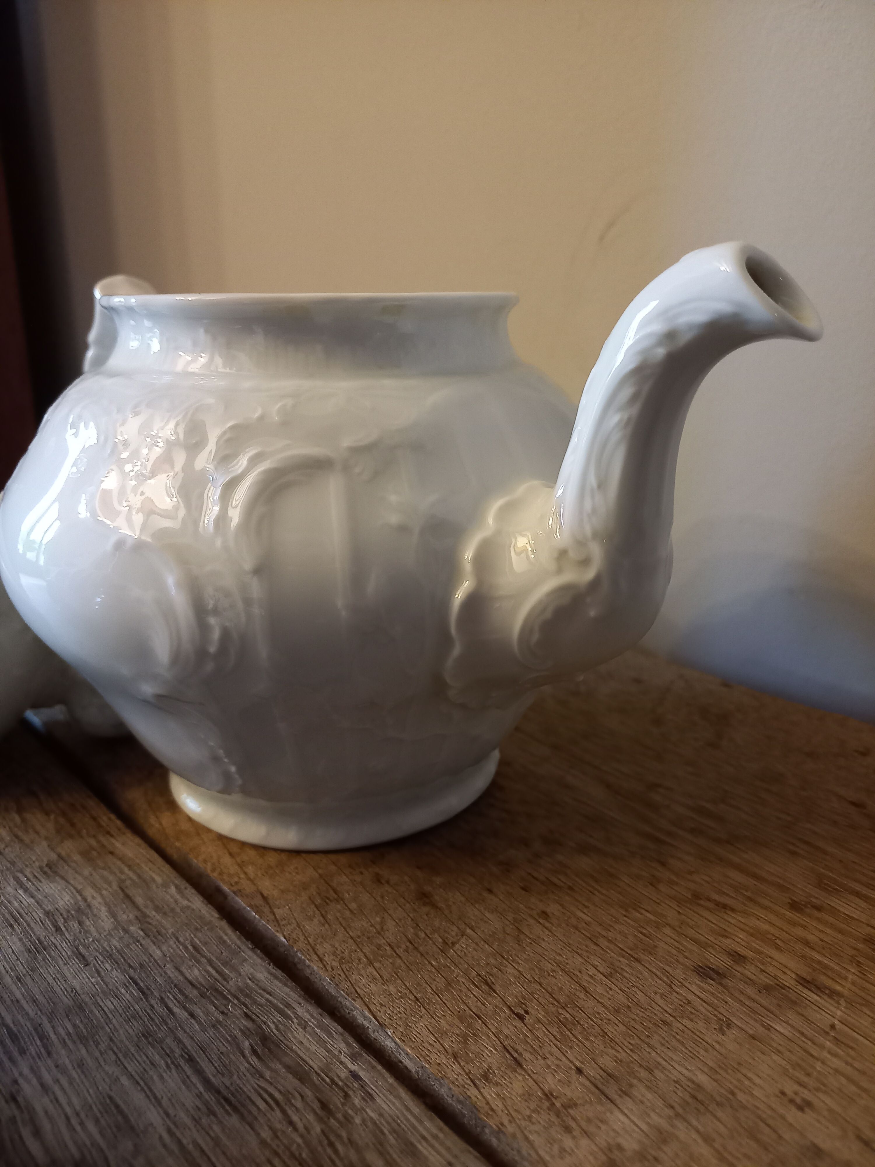 White porcelain teapot brand Rosenthal