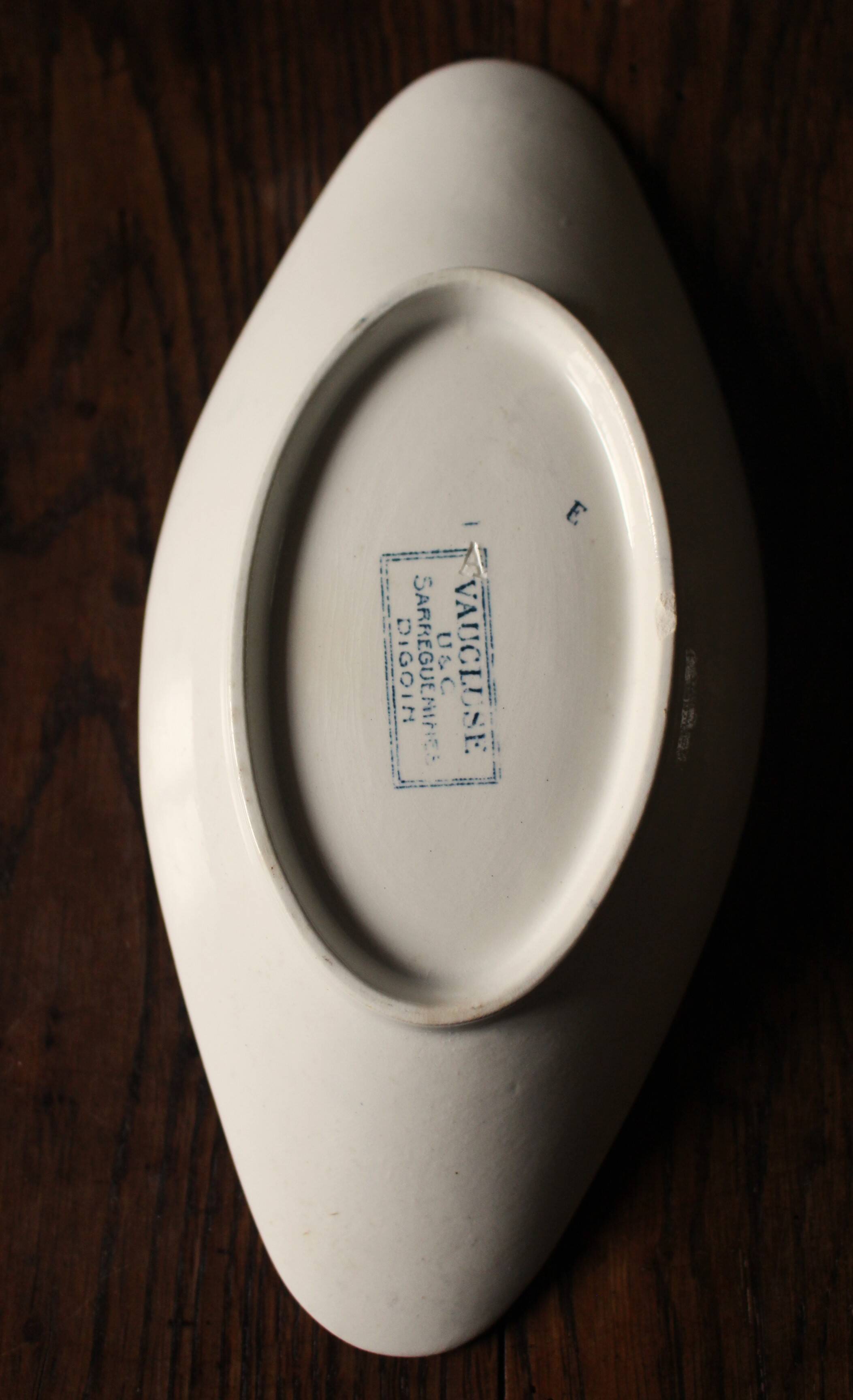 Blue Iron Earth Dish Sarreguemines Vaucluse